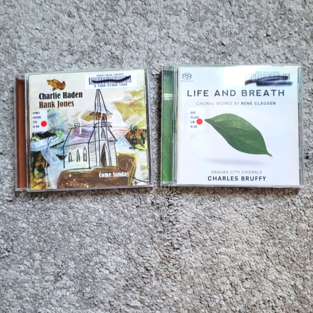 Two CD Lot Come Sunday Charlie Haden and Hank Jones Life and Breath Rene Clausen
